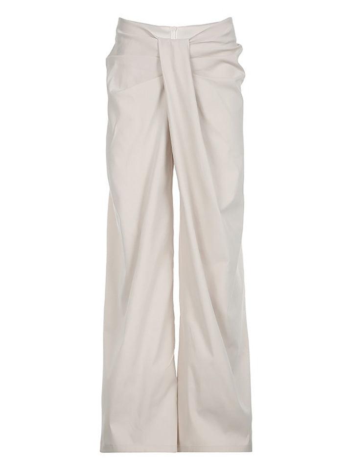 Asymmetrical Cross Waist Cargo Pants