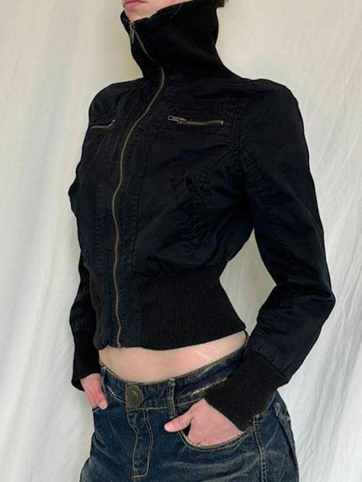 Waist Slimming Zipper Jacket