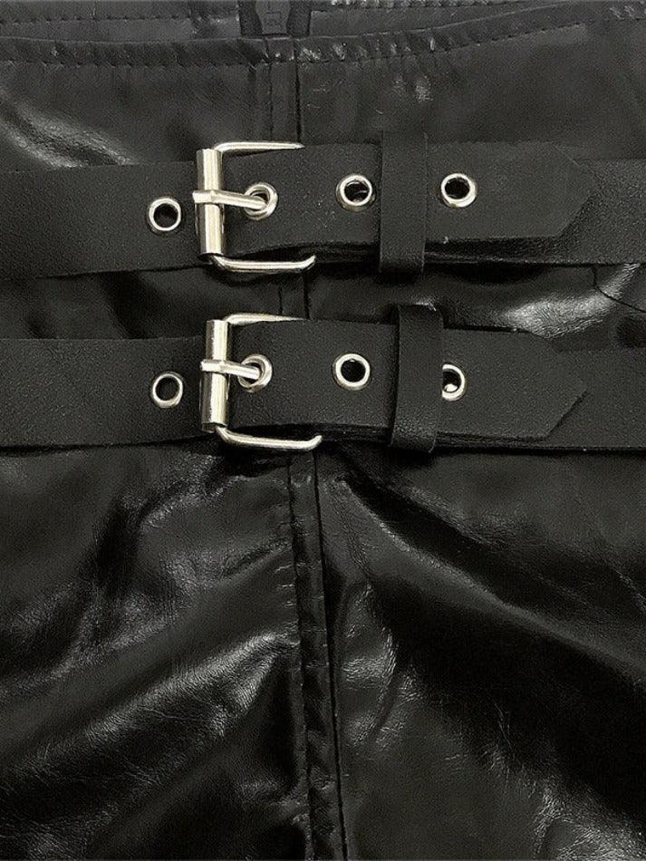 Punk Leather Hollow Shorts - AnotherChill