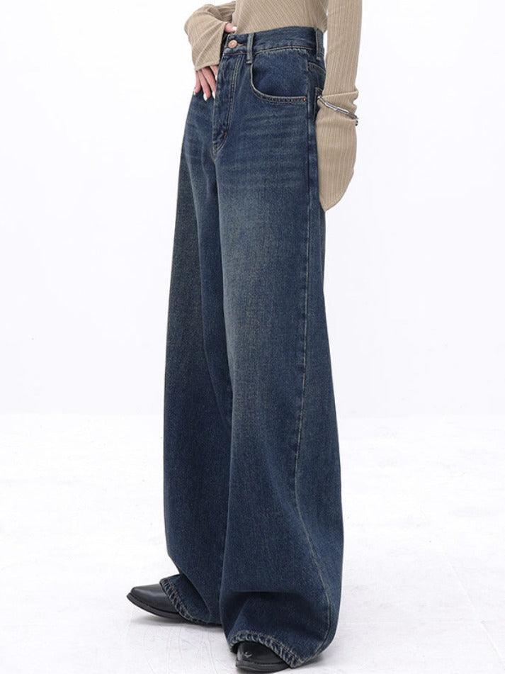 High Waist Slimming Loose Straight Leg Boyfriend Jeans