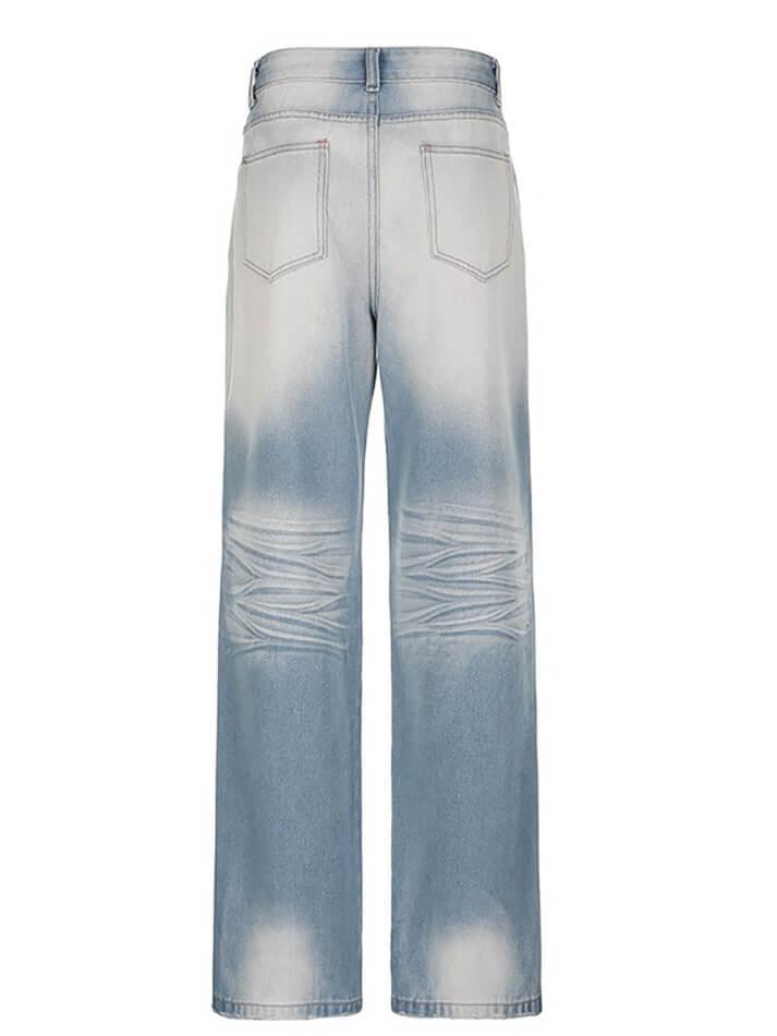 High Waist Washed Loose-Fit Wide-Leg Jeans - AnotherChill