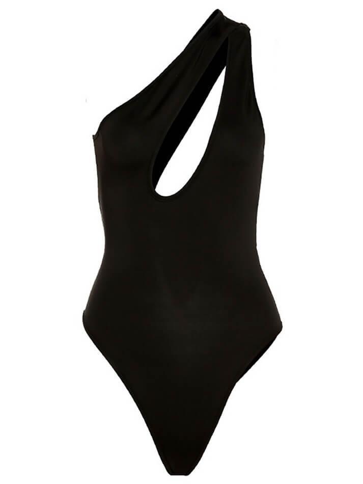 Asymmetrical Cutout One Piece Swimsuit - AnotherChill