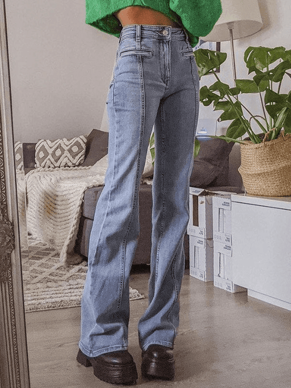 Back Star Patchwork Jeans - AnotherChill