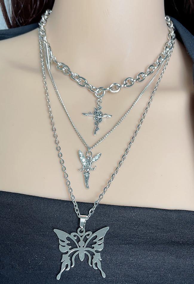 Butterfly Multi-layer Necklace - AnotherChill