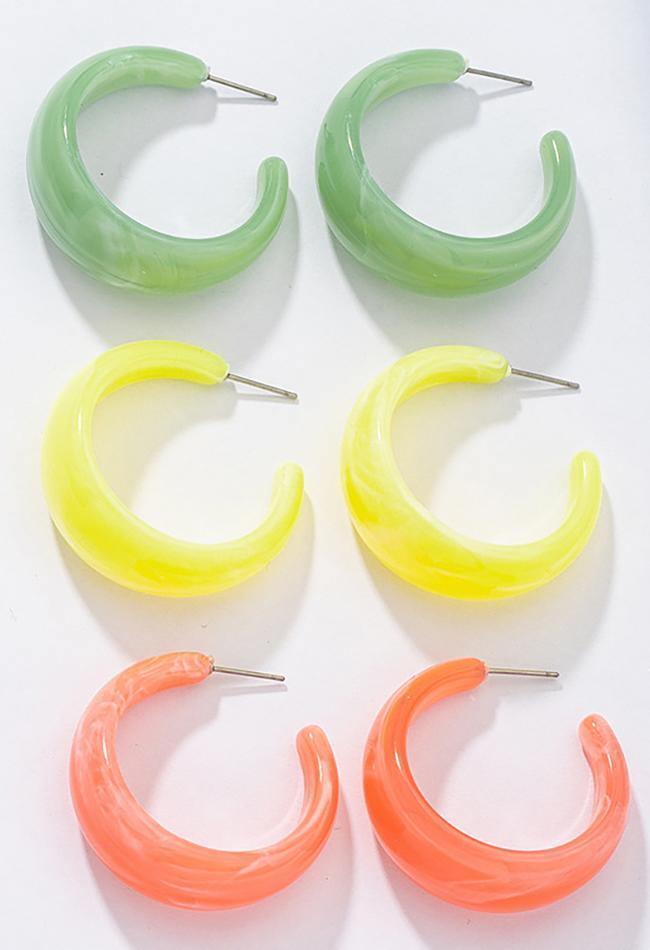 C Shape Acrylic Earrings - AnotherChill