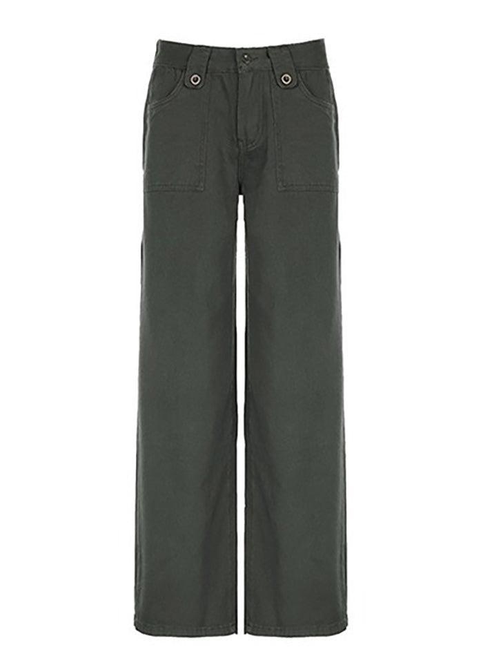 High Waist Street Pocket Cargo Pants