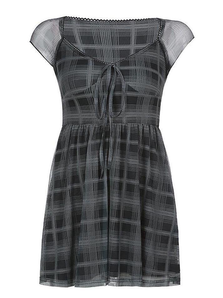 Checkered Swing Mini Dress - AnotherChill