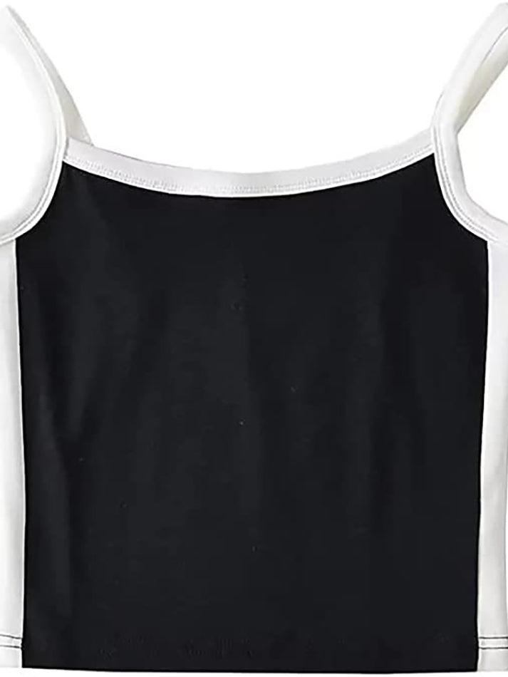 Contrast Trim Vintage Crop Cami Top - AnotherChill