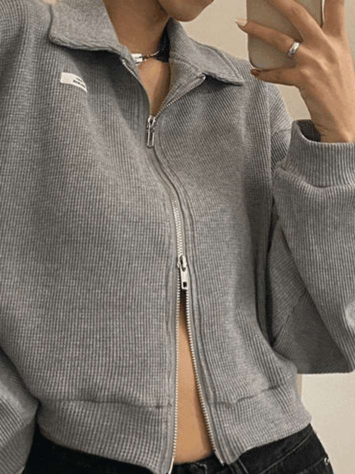 Cropped Zip-Up Jacket - AnotherChill