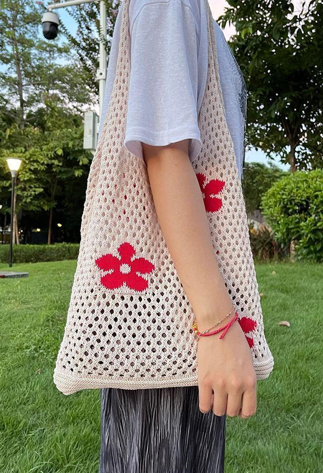 Cut-out Flowers Shoulder Eco Bag - AnotherChill