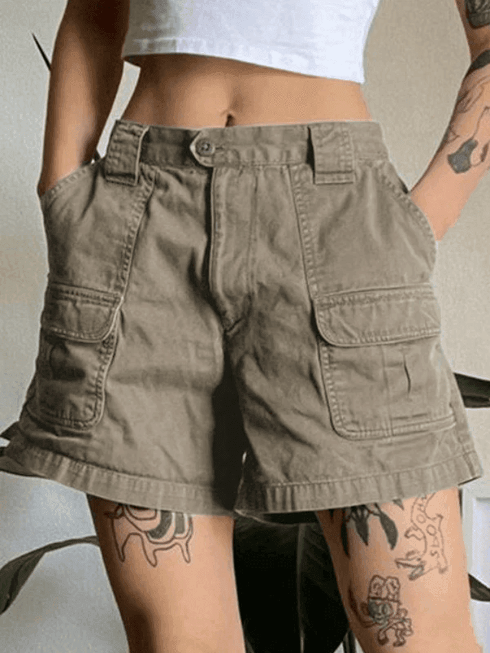 Denim Straight Leg Cargo Shorts - AnotherChill