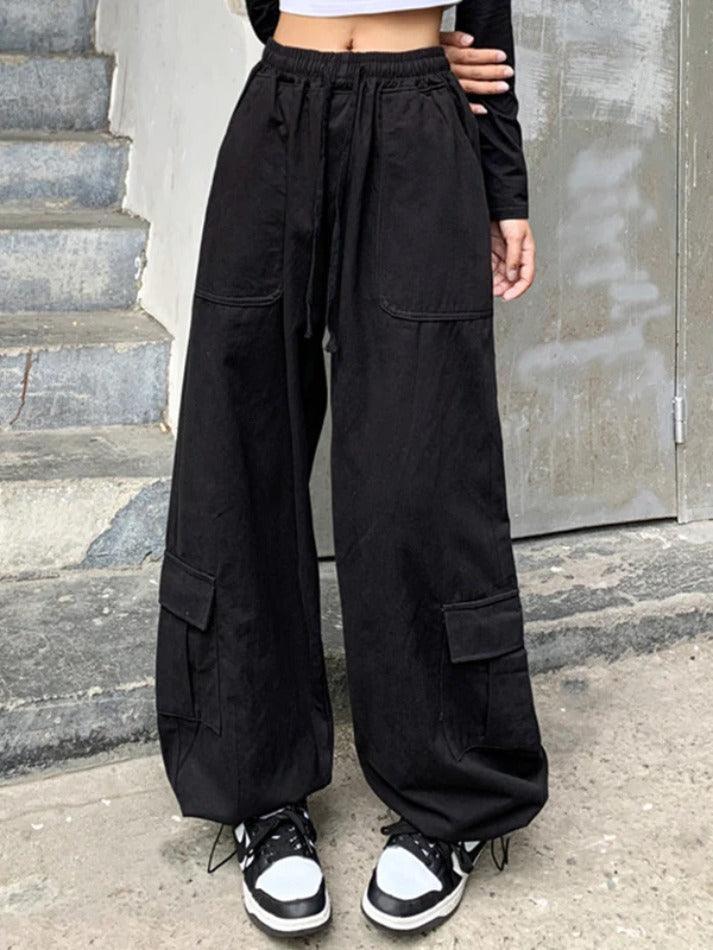 Drawstring Street Baggy Cargo Pants - AnotherChill