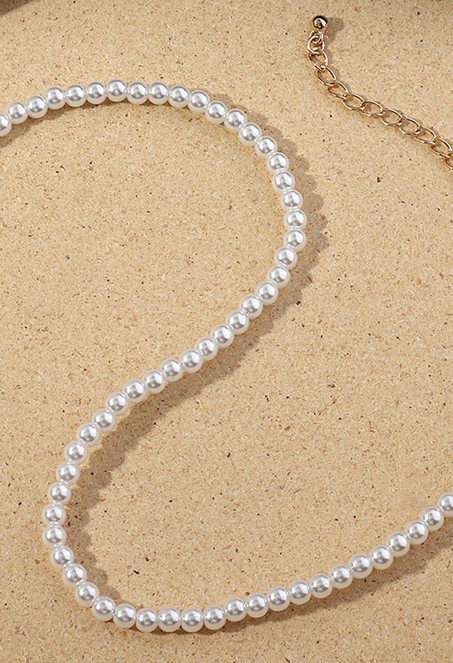 Elegant Faux Pearl Necklace - AnotherChill