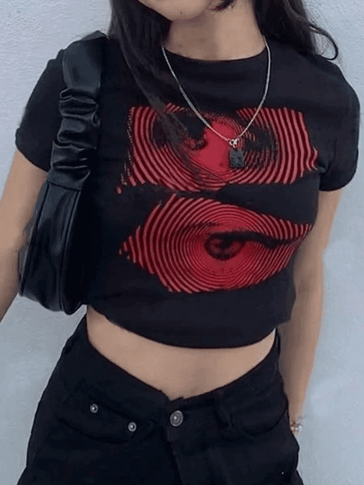 Eye Print Baby Crop Top - AnotherChill