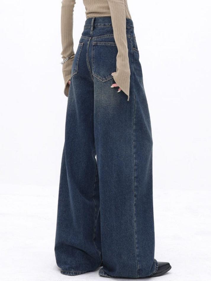 High Waist Slimming Loose Straight Leg Boyfriend Jeans