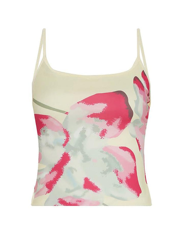 Floral Print Mesh Cami Set - AnotherChill