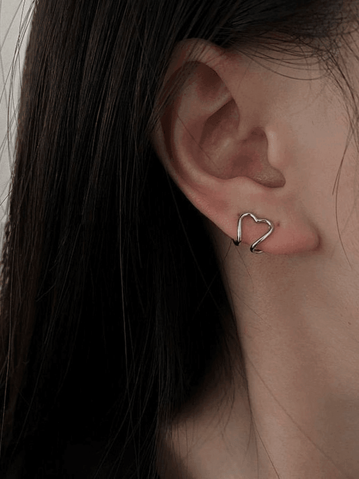 Heart Decor Cuff Earring - AnotherChill