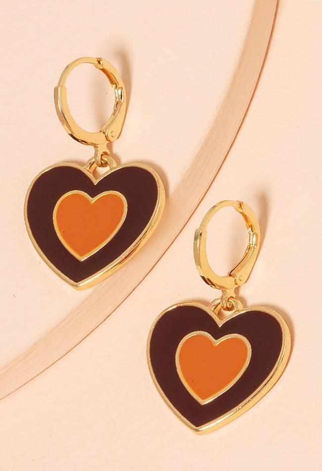 Heart-shaped Pendant Earrings - AnotherChill