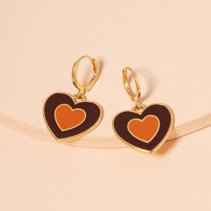 Heart-shaped Pendant Earrings - AnotherChill