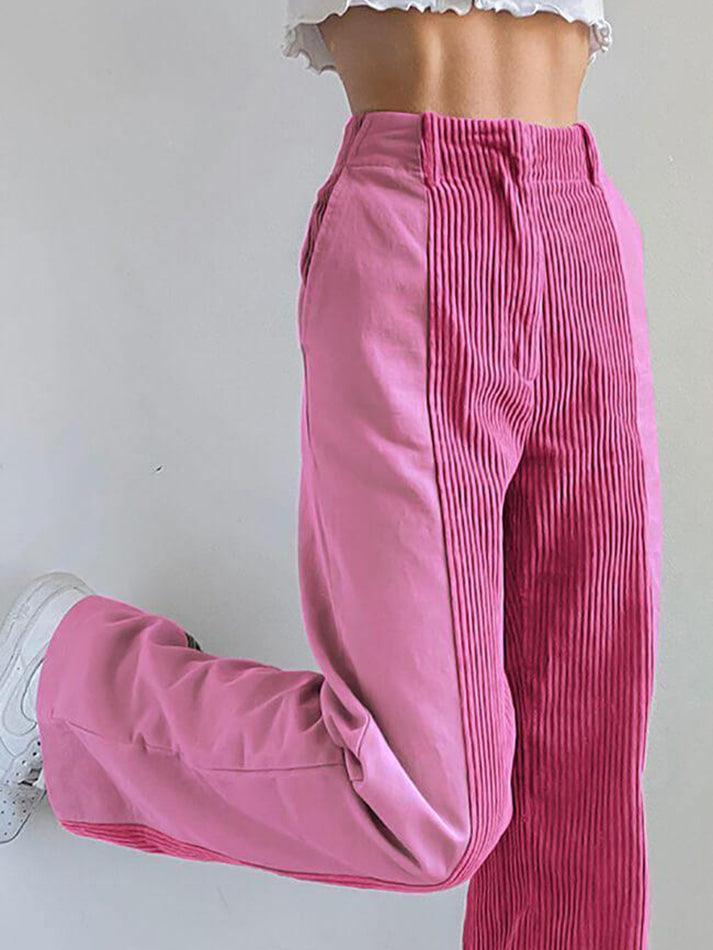 High Waist Y2K Corduroy Loose Pants - AnotherChill