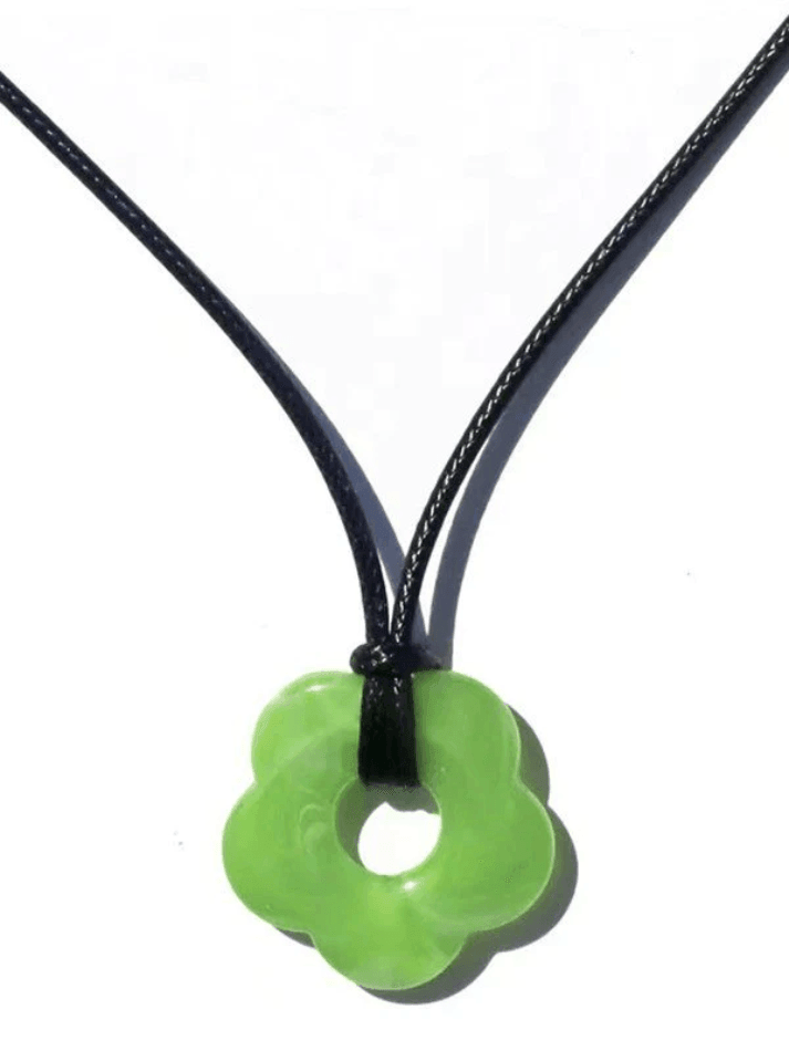 Hollow Out Flower Pendant Rope Necklace - AnotherChill