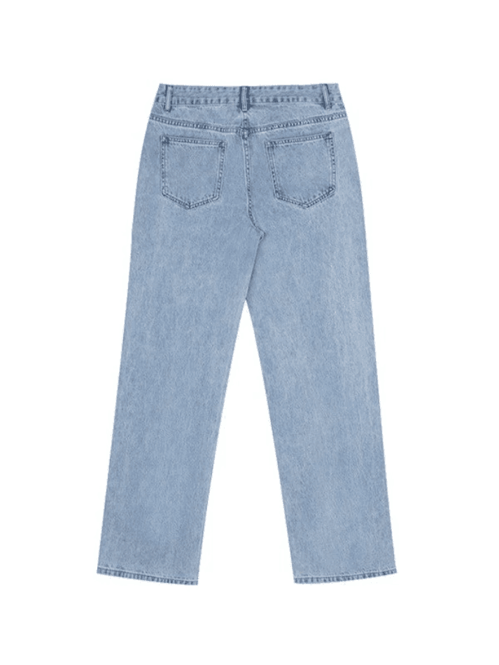 Light Wash Denim Boyfriend Jeans - AnotherChill