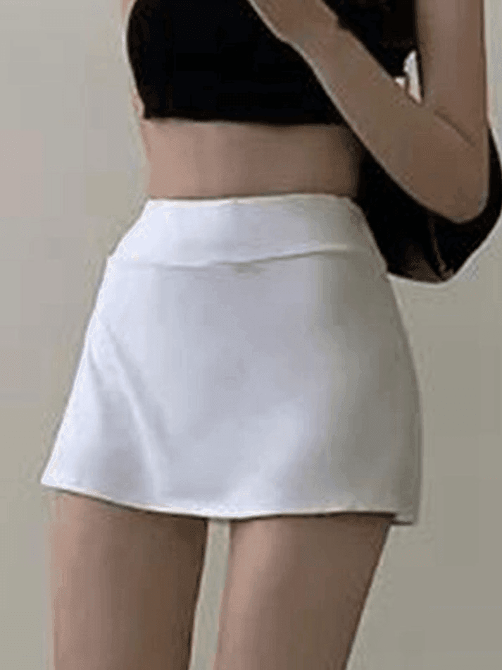 Lined Split Tennis Mini Skirt - AnotherChill