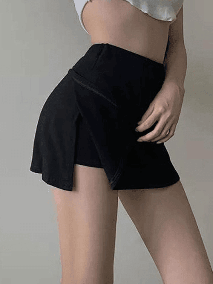 Lined Split Tennis Mini Skirt AnotherChill