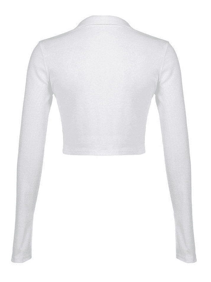 Long Sleeve Rib Knit Crop Top - AnotherChill