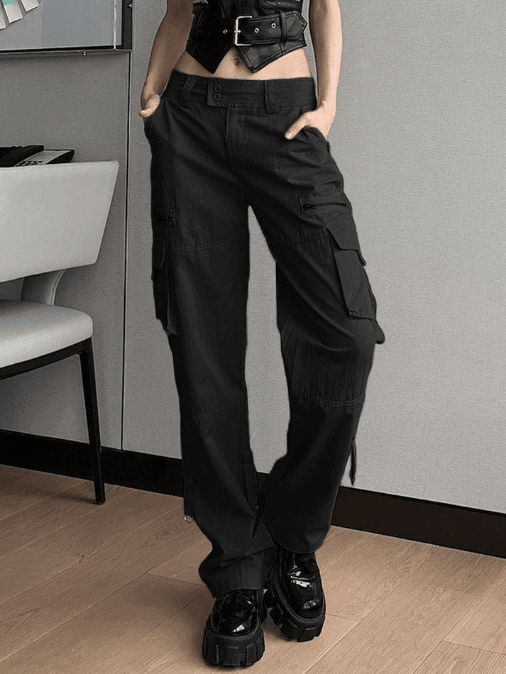 Low Waist Baggy Parachute Cargo Pants - AnotherChill