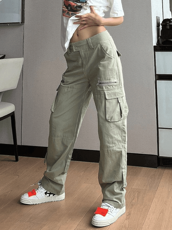 Low Waist Baggy Parachute Cargo Pants - AnotherChill