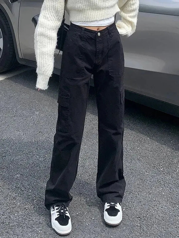 Low Waist Y2K Straight Leg Pants - AnotherChill