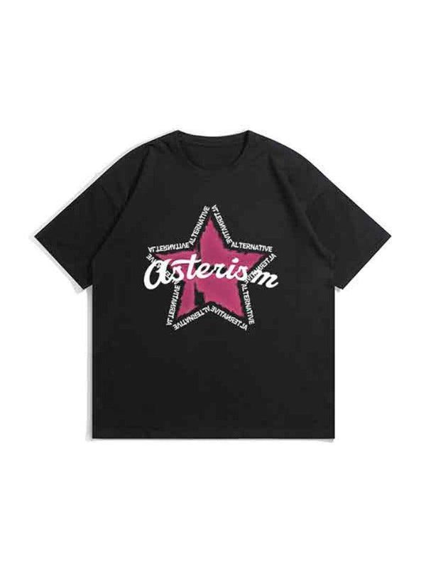 Men's Contrast Color Star Short Sleeve Tee - AnotherChill