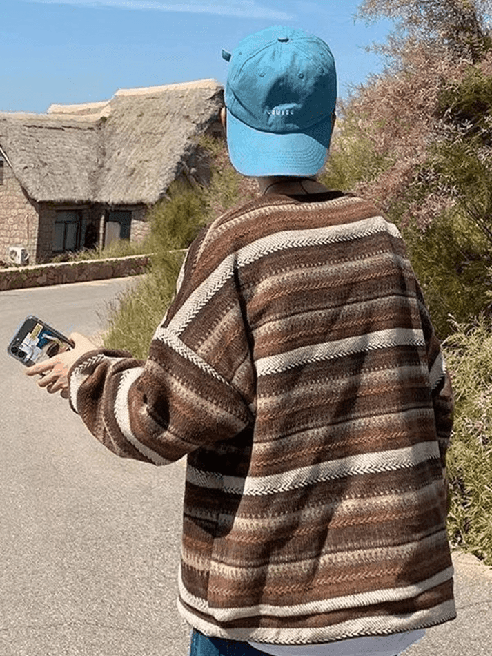 Men's Pocket Striped Knit Sweater - AnotherChill