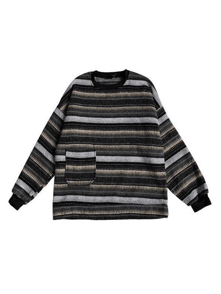 Men's Pocket Striped Knit Sweater - AnotherChill