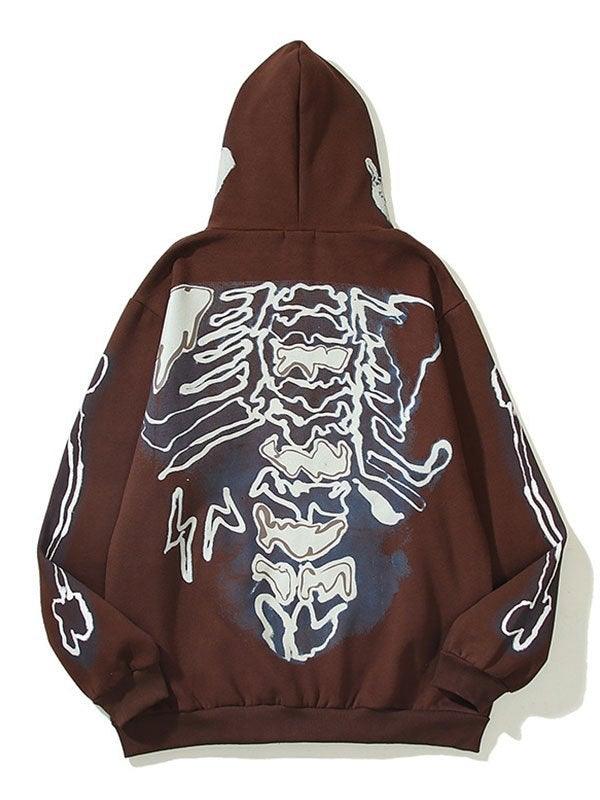 CC Monogram Zip Hoodie CO324 - Dark Brown M/L