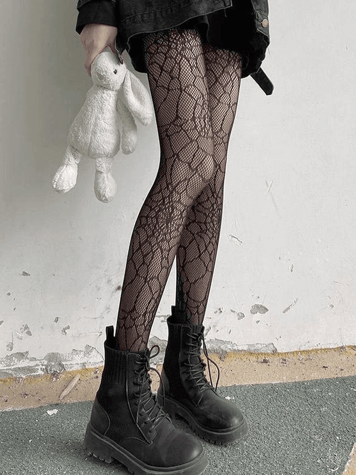 Mesh Spider Web Tights - AnotherChill