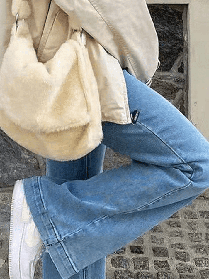 Mid Waist Washed Boyfriend Jeans - AnotherChill