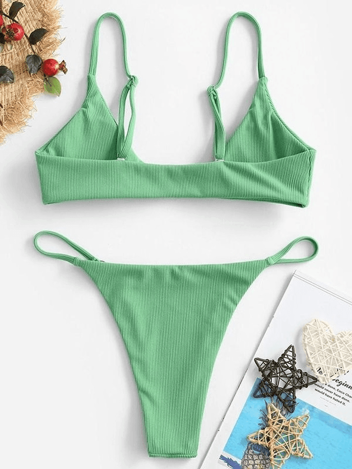 O Ring Rib Bikini Set - AnotherChill