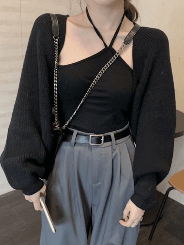 Open Front Bolero Knit Cardigan - AnotherChill