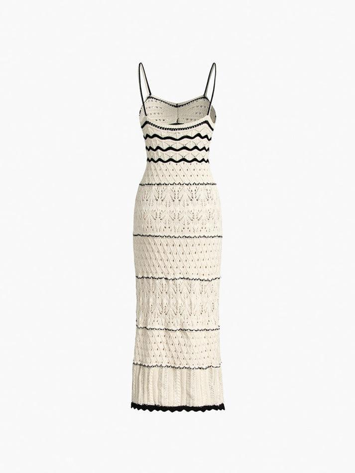 Paros Crochet Eyelet See Through Midi Dress - AnotherChill