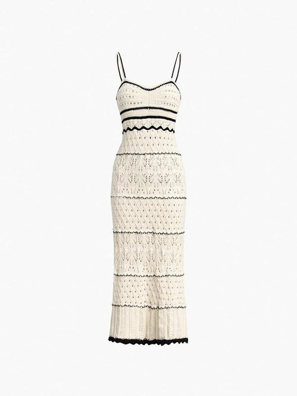 Paros Crochet Eyelet See Through Midi Dress - AnotherChill