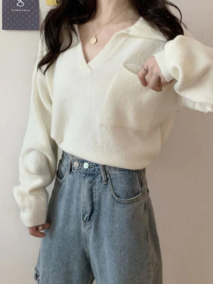 Pocket Crop Knit Sweater - AnotherChill