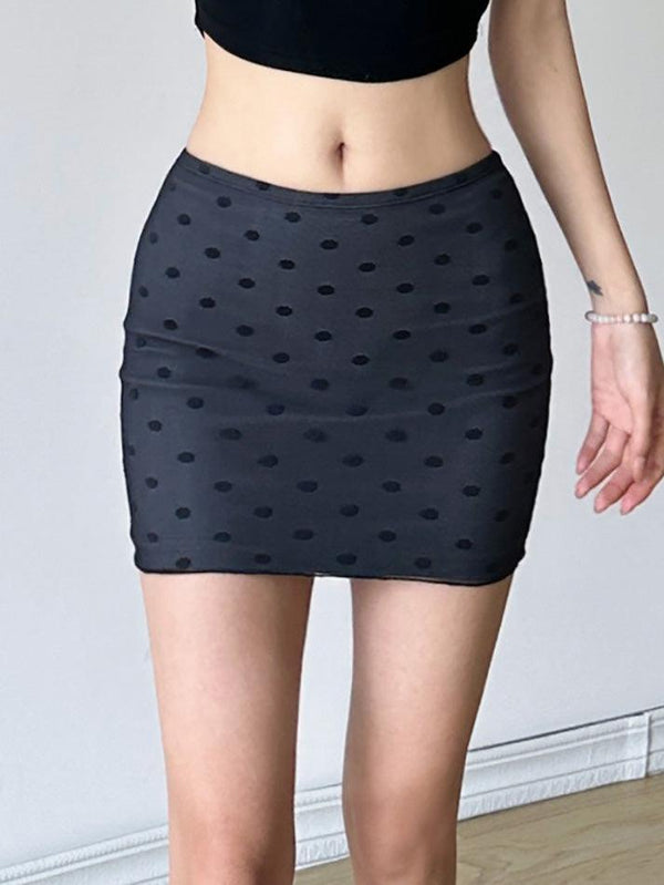 Polka Dot Mesh Skirt - AnotherChill