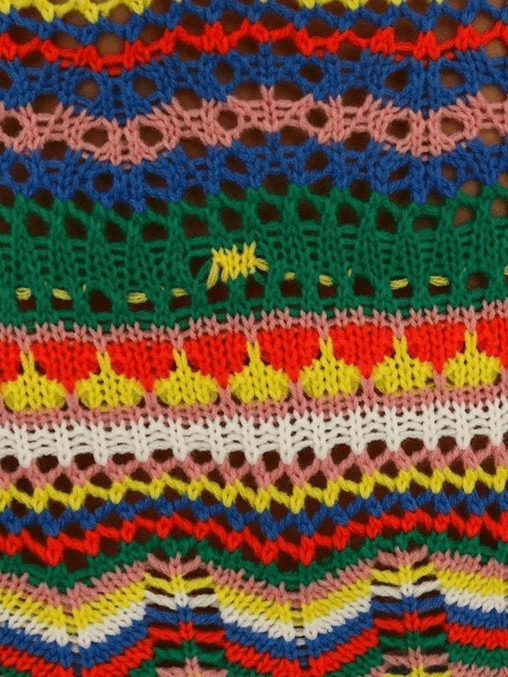 Crochet Sweater Top Multi-color Orange – MONA LUCERO CLOTHING