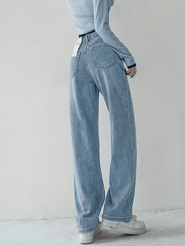 Seam Detail Washed Boyfriend Jeans - AnotherChill