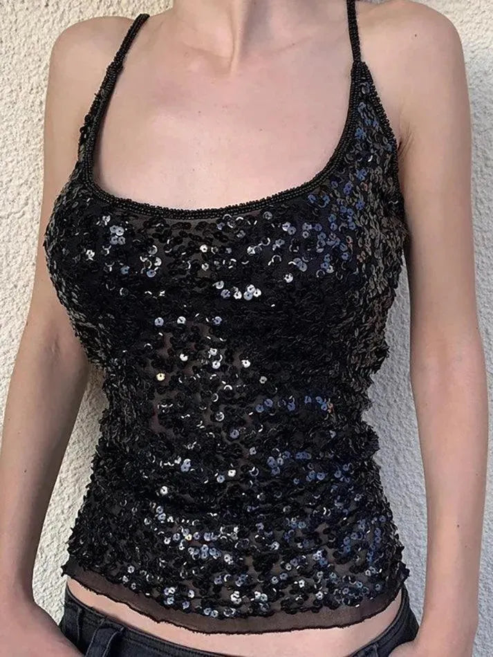 Sequin Mesh Cami Top - AnotherChill