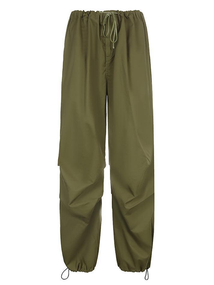 Size Friendly Low Waist Parachute Cargo Pants - AnotherChill