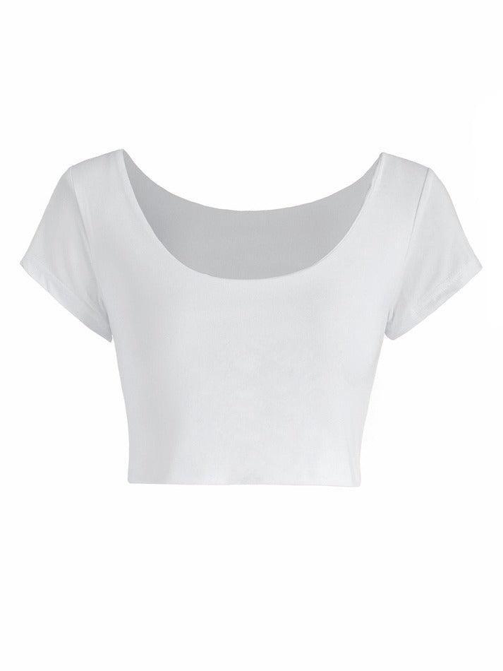 Square Neck Solid Crop Top - AnotherChill