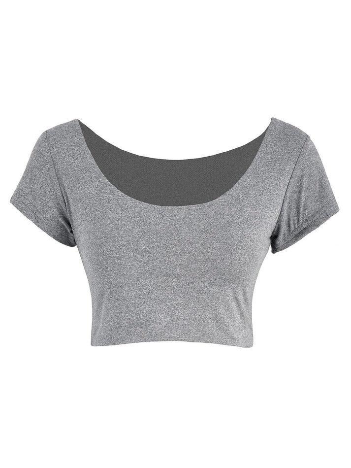 Square Neck Solid Crop Top - AnotherChill